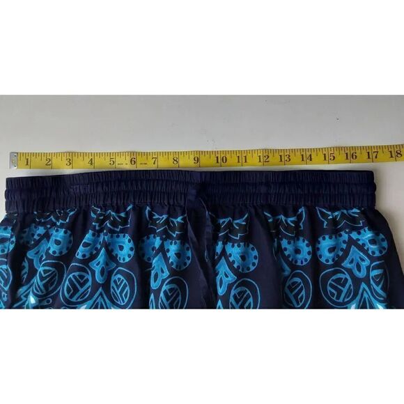 Collections Etc Skirt Sz L Blue Turquoise Paisley - Picture 5 of 6